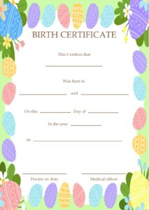 8 Simple Birth Certificate Templates - Excel Word Template