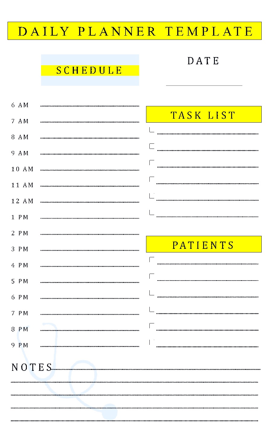Editable Daily Planner Template Archives Excel Word Template
