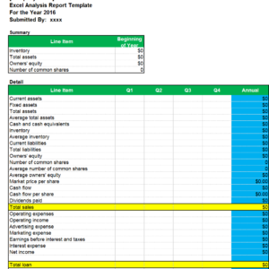 Free Analysis Report Templates