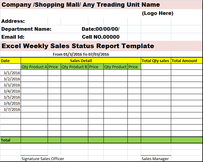 Top 4 Weekly Status Report Template - Excel Word Template