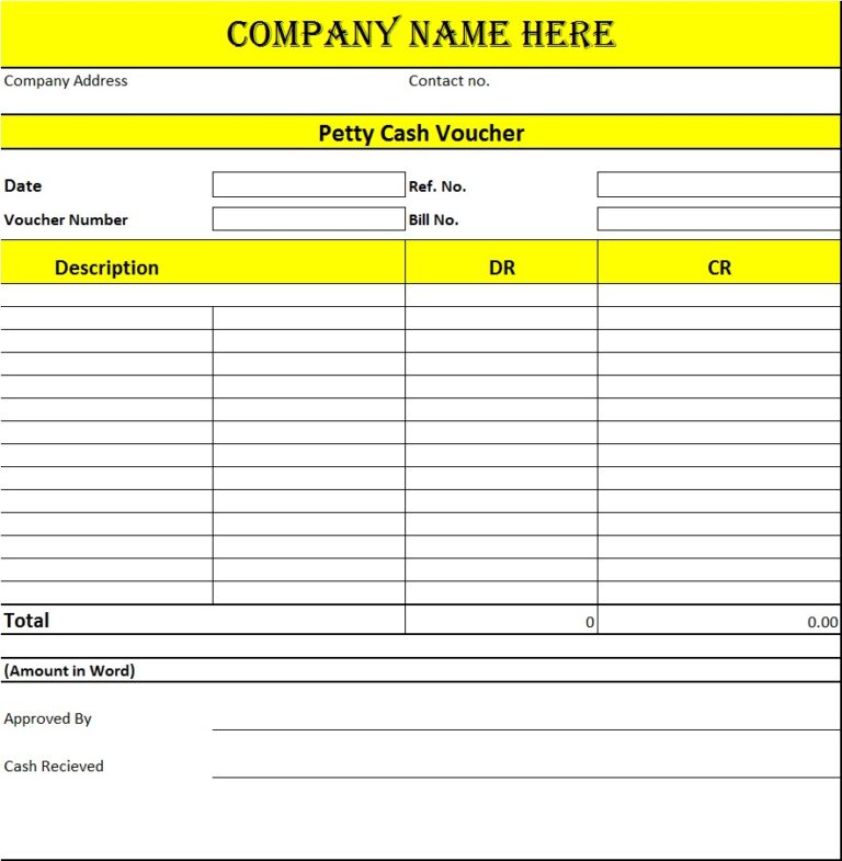 Voucher Templates - Excel Word Template