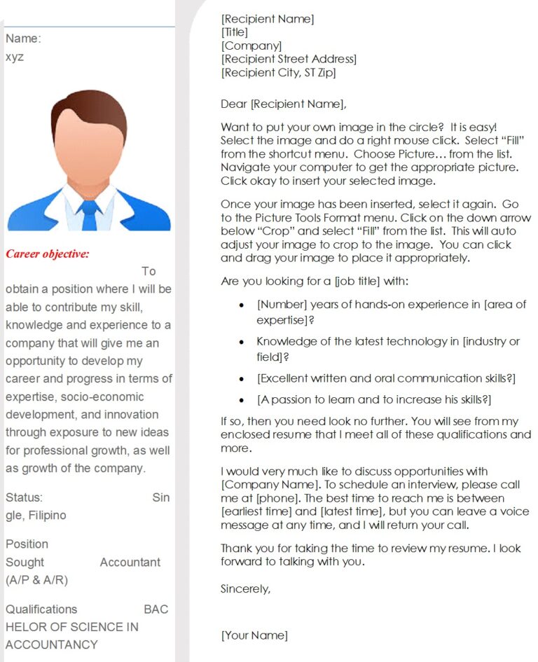 Senior Accountant Resume Template - Excel Word Template