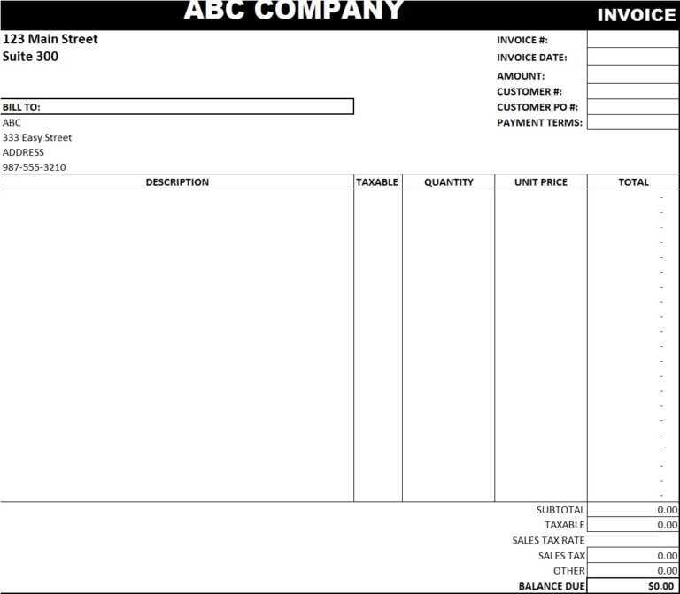 Invoice Templates - Excel Word Template