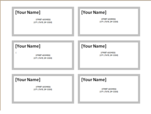 microsoft word address labels template