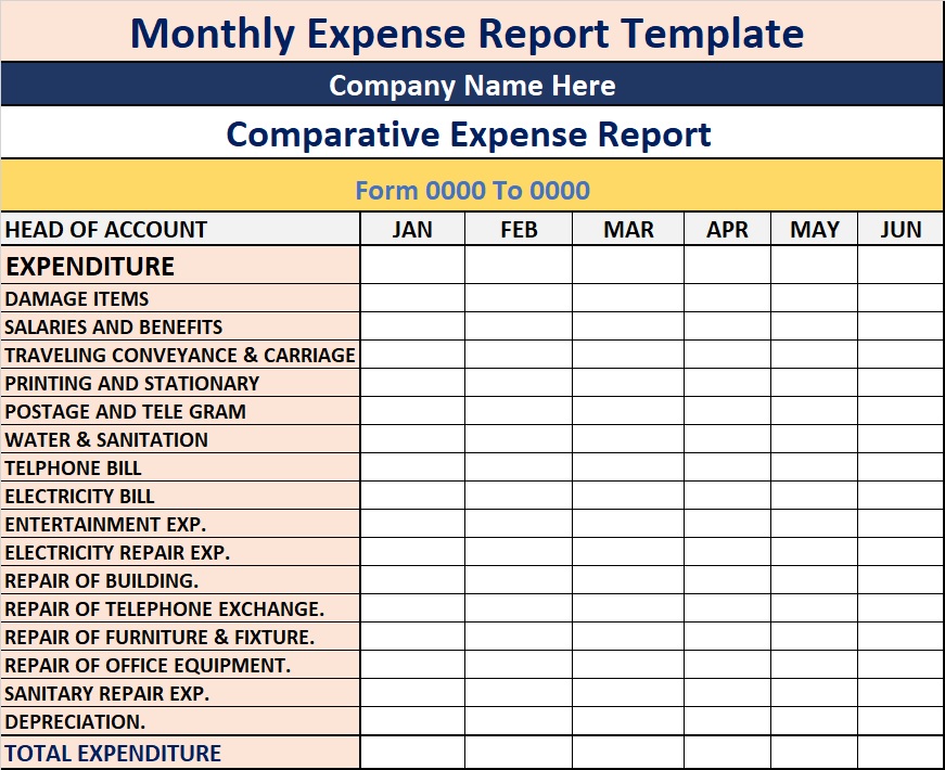 Expense Report Template Excel Word Template