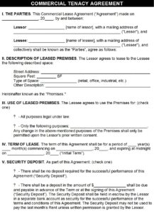 Tenancy Agreement Template - Excel Word Template