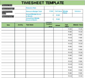 Free Time Sheet Template - Excel Word Template