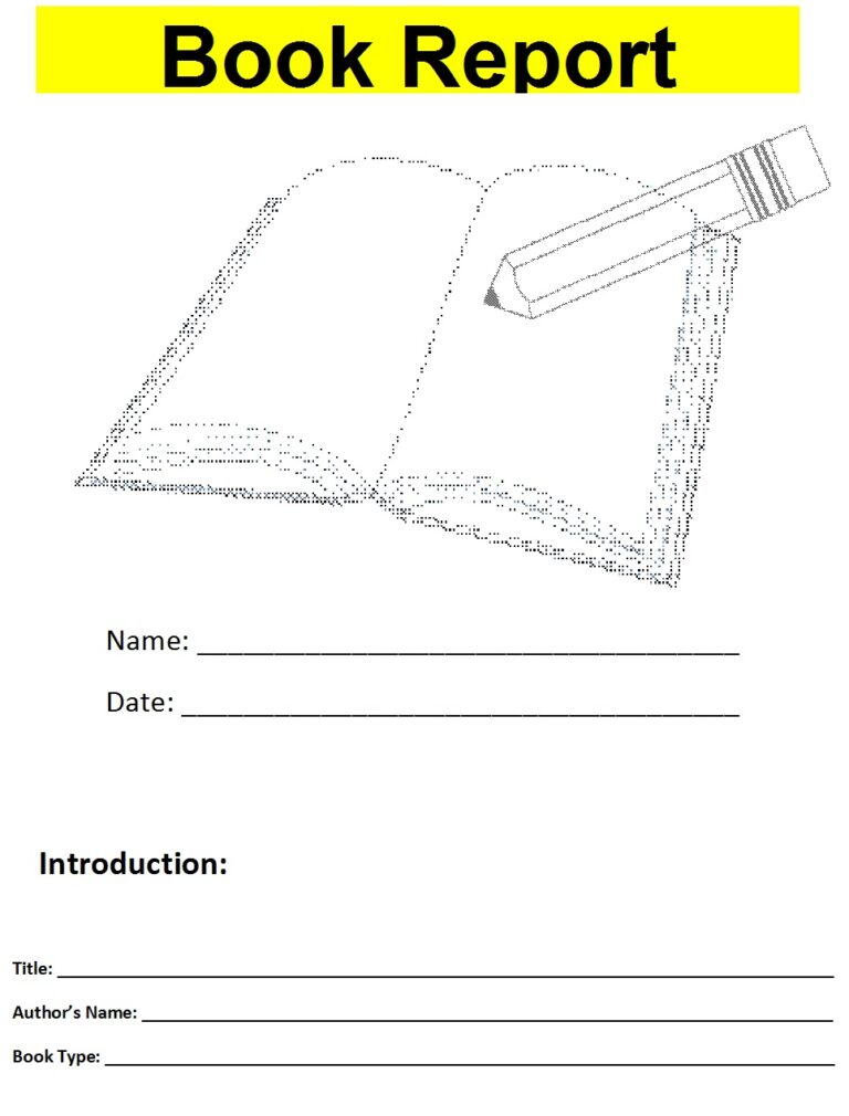 Book Report Template - Excel Word Template