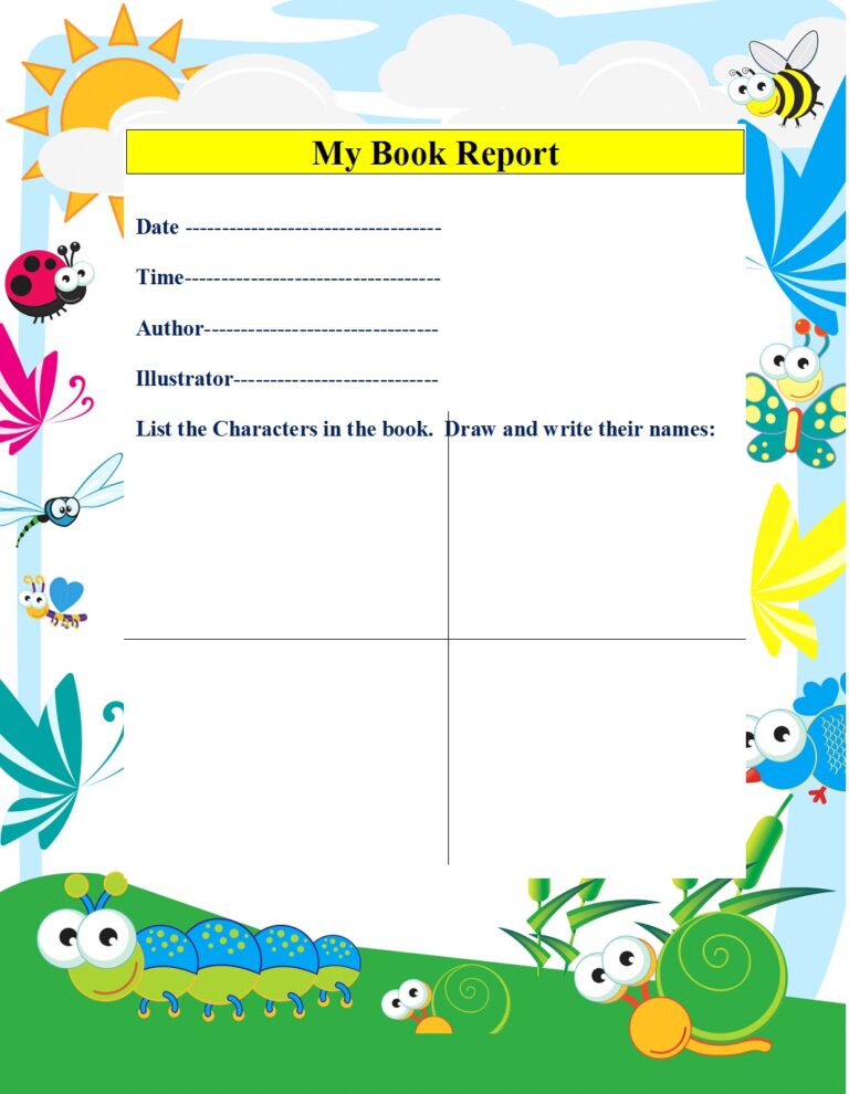 3d book report template