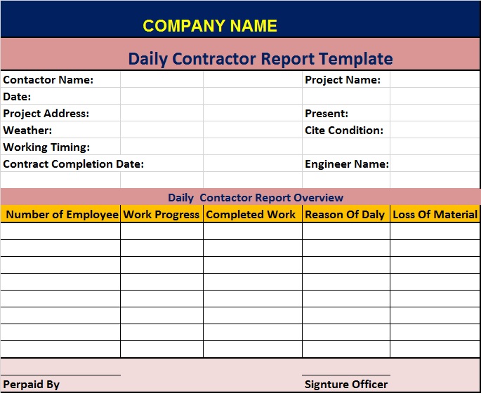 Daily Activity Report Format In Excel Free Tutorial Pics