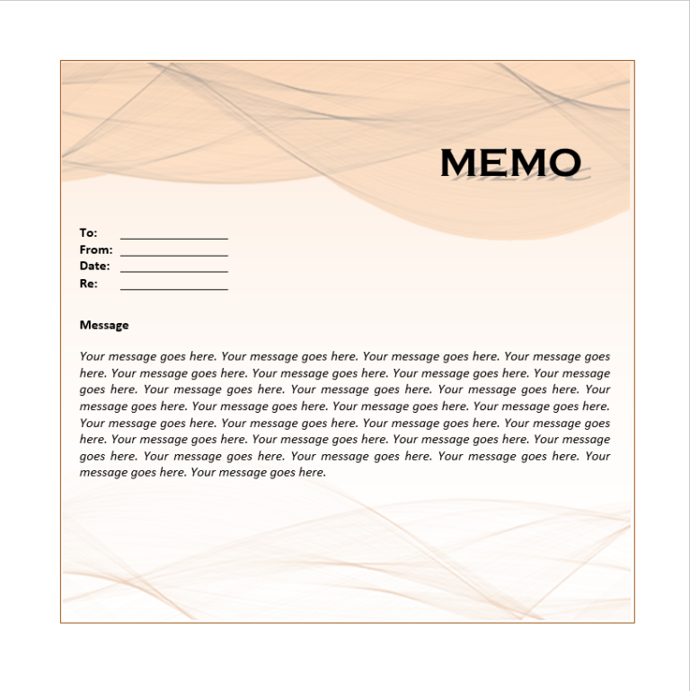 Free Memo Template - Excel Word Template