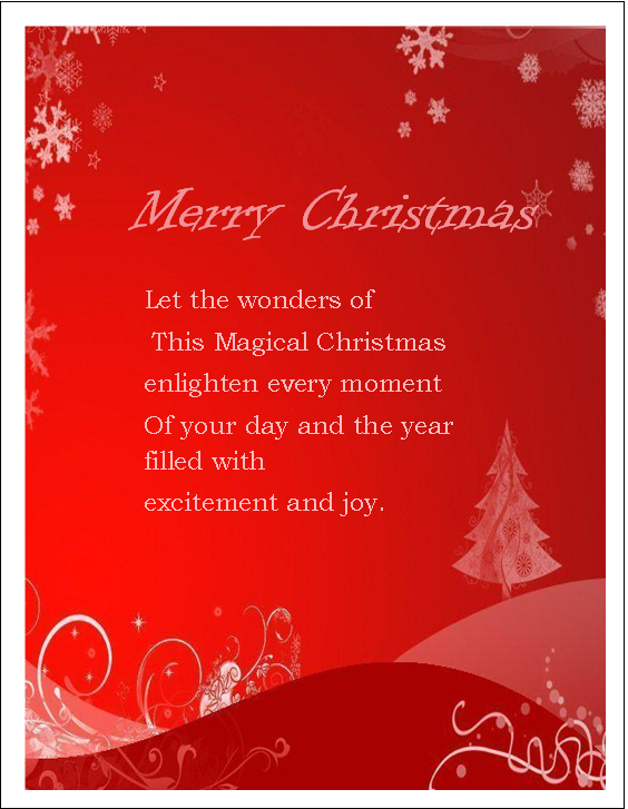 Free Christmas Greetings Poster Templates - Excel Word Template