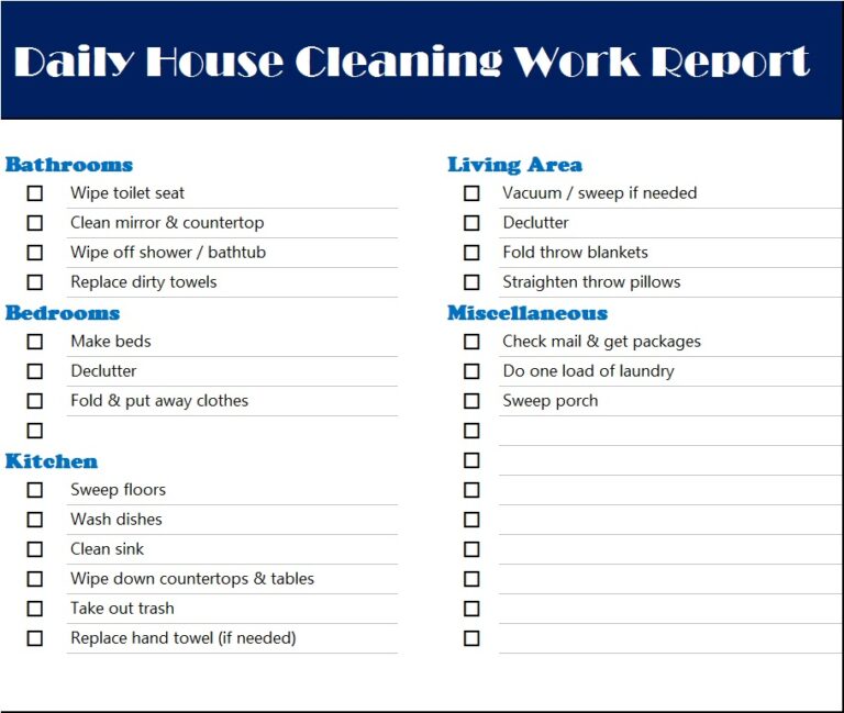 Daily Work Report Template - Excel Word Template