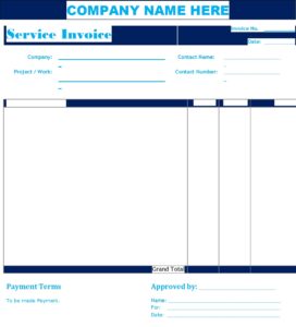 Service Invoice Templates - Excel Word Template