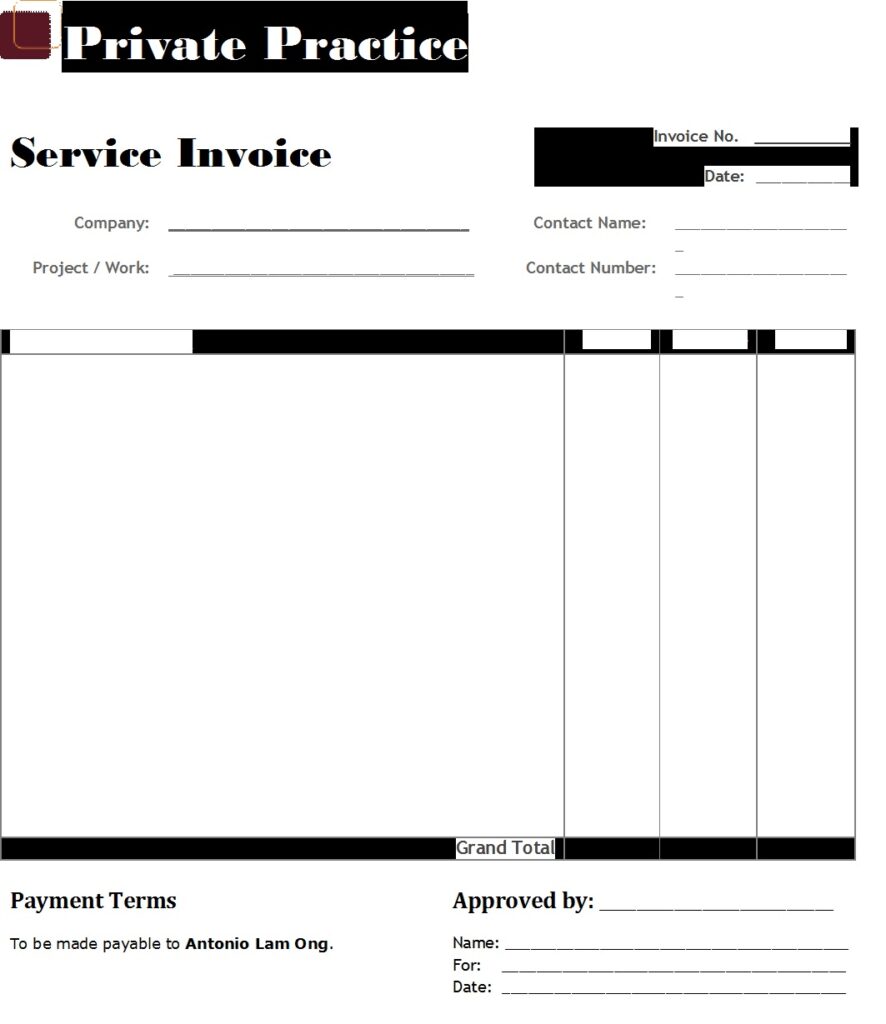 Service Invoice Templates - Excel Word Template