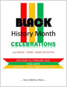 Black Month Celebration Poster Design