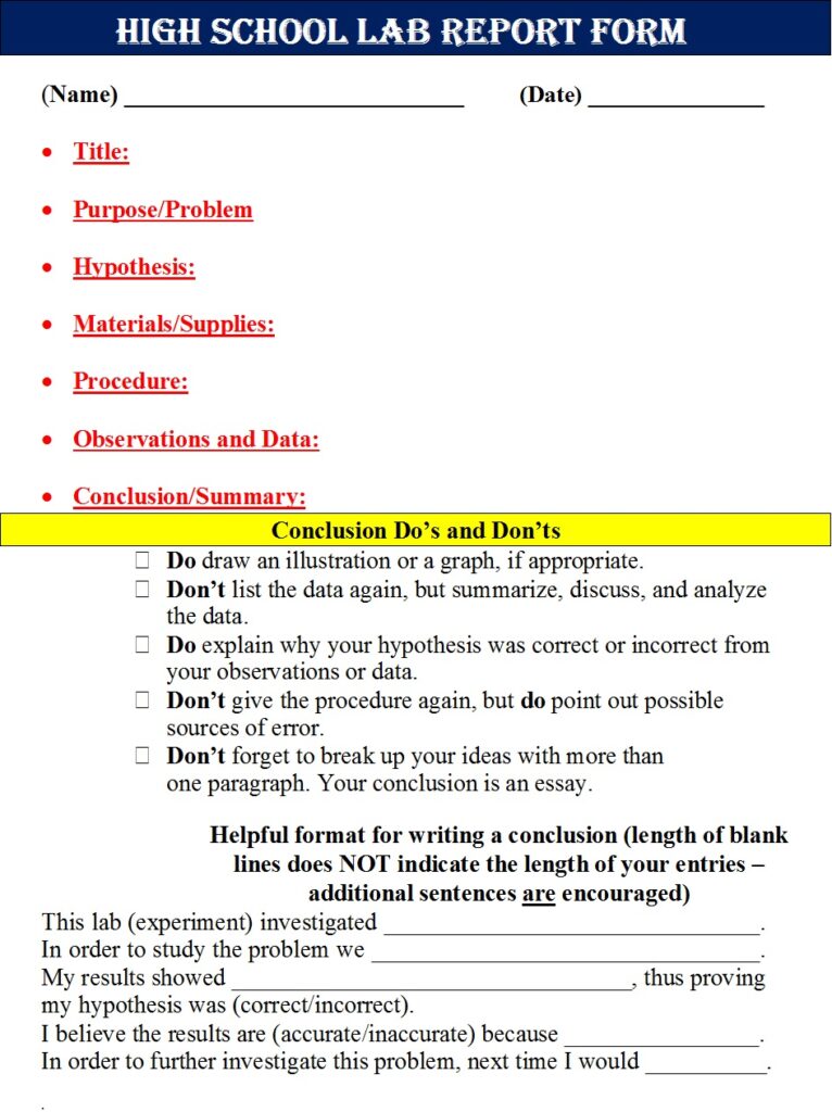 14 Word Lab Report Template Sample Excel Word Template