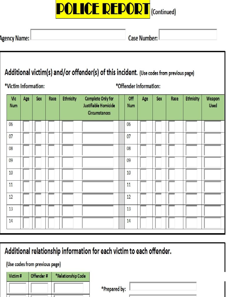 Top 5 Police Report Templates - Excel Word Template