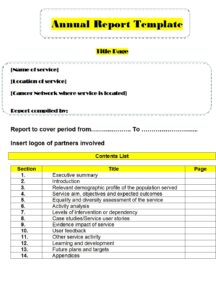 Annual Report Templates - Excel Word Template