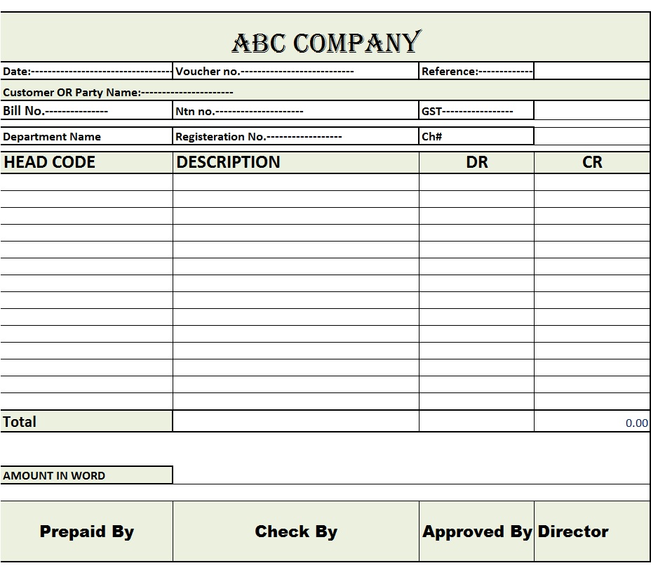 Company Voucher Templates