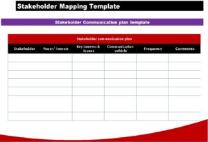 Stakeholder Map Templates - Excel Word Template