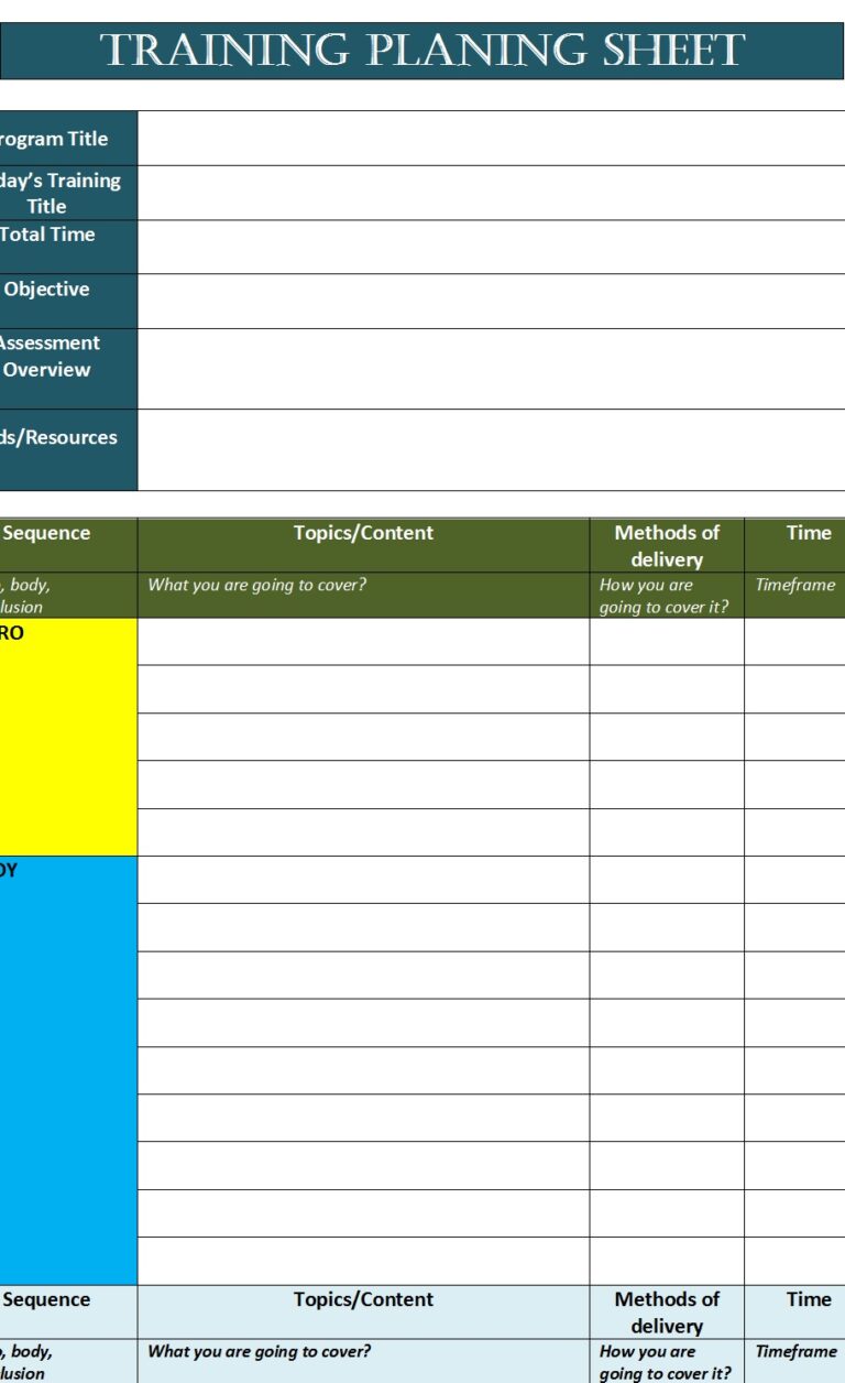 phd training plan template