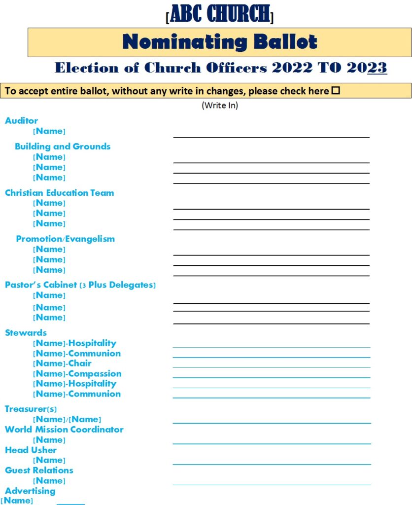 Best 6 Election Ballot Paper Templates Excel Word Template