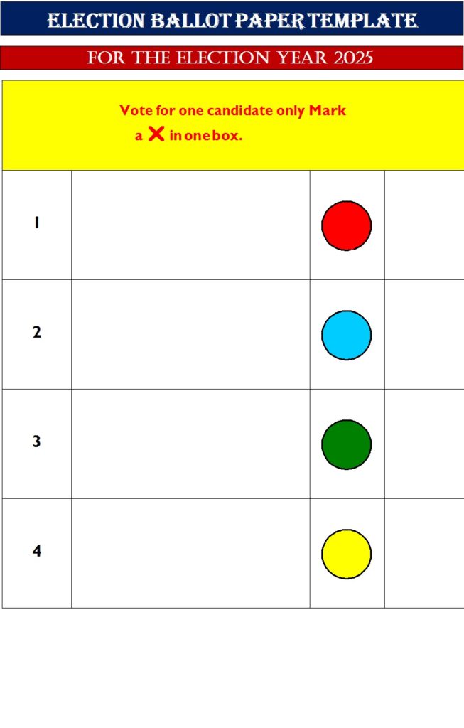 Best 6 Election Ballot Paper Templates - Excel Word Template