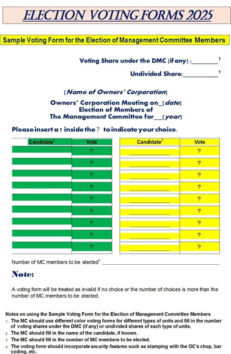 Best 6 Election Ballot Paper Templates - Excel Word Template