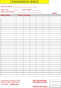 Free Commission Sheet Templates - Excel Word Template