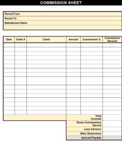 Free Commission Sheet Templates - Excel Word Template