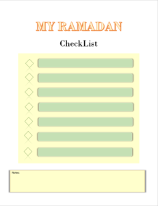 Printable Ramadan To-do List Templates - Excel Word Template