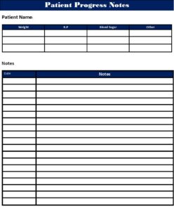 Patient Progess Notes Templates - Excel Word Template