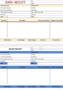 Receipt Templates - Excel Word Template