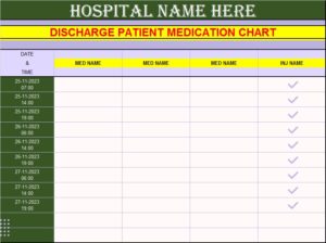 Patient Discharge Card Templates - Excel Word Template